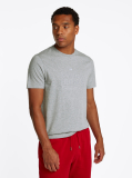 Grey Logo Embroidery T-Shirt  Men