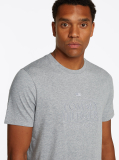 Grey Logo Embroidery T-Shirt  Men