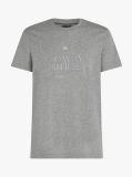 Grey Logo Embroidery T-Shirt  Men