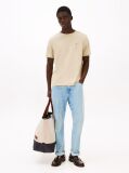 Beige Flag Embroidery T-Shirt  Men