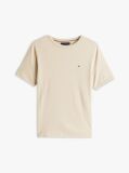 Beige Flag Embroidery T-Shirt  Men