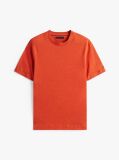 Πορτοκαλί Λινό T-shirt  Άνδρες