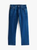 Blue Whiskered Straight Leg Jeans  Men