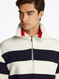 Multi Boxy Breton Stripe Half-Zip Hoody  Men