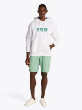 White Logo Graphic Hoodie  Men