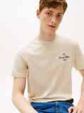 Beige Outline Flag NYC Logo T-Shirt  Men