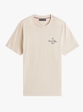 Beige Outline Flag NYC Logo T-Shirt  Men