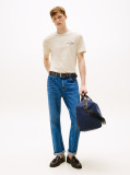 Beige Outline Flag NYC Logo T-Shirt  Men