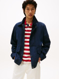 Blue Water Repellent Corduroy Collar Jacket  Men