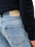 Blue Denton Faded Straight Leg Jeans  Men
