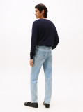 Blue Denton Faded Straight Leg Jeans  Men