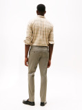 Grey Bleecker Micro Print Slim Fit Chinos  Men