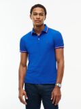 Blue Slim Fit Tipped Pique Polo Shirt  Men