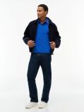 Blue Slim Fit Tipped Pique Polo Shirt  Men