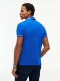 Blue Slim Fit Tipped Pique Polo Shirt  Men