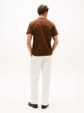 Καφέ T-Shirt Με Κεντητή Σημαία  Άνδρες