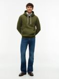 Green Flag Embroidery Fleece Hoody  Men