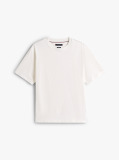 Beige Varsity Textured Crest Embroidery T-Shirt  Men
