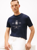 Blue Varsity Graphic Interlock Knit T-Shirt  Men