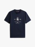 Blue Varsity Graphic Interlock Knit T-Shirt  Men