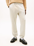 Grey Varsity Crest Embroidery Relaxed Joggers  Men
