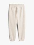 Grey Varsity Crest Embroidery Relaxed Joggers  Men