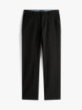 Black Mercer Twill Flag Embroidery Regular Chinos  Men
