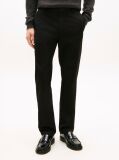 Black Mercer Twill Flag Embroidery Regular Chinos  Men