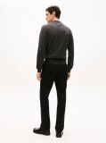 Black Mercer Twill Flag Embroidery Regular Chinos  Men