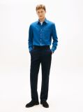Blue Mercer Twill Flag Embroidery Regular Chinos  Men
