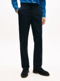 Blue Mercer Twill Flag Embroidery Regular Chinos  Men