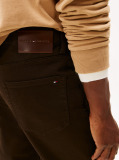 Brown Denton Washed Straight Jeans  Men