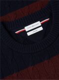 Multi Pure Wool Cable Knit Jumper  Men