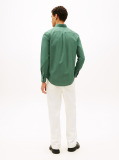Green Flex Poplin Regular Micro Print Shirt  Men