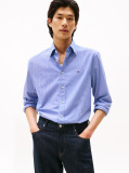 Blue TH Flex Regular Fit Gingham Shirt  Men