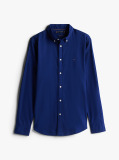 Blue Slim Fit Yarn Dyed Dobby Shirt  Men
