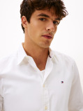 White Flex Poplin Slim Shirt  Men