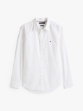 White Flex Poplin Slim Shirt  Men