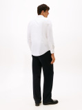 White Flex Poplin Slim Shirt  Men