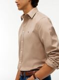 Beige TH Flex Regular Fit Flannel Shirt  Men