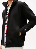 Black Signature Tape Zip-Thru Jumper  Men