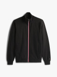 Black Signature Tape Zip-Thru Jumper  Men