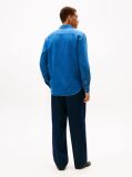 Denim Regular Fit Flag Embroidery Denim Shirt  Men
