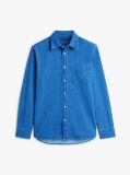 Denim Regular Fit Flag Embroidery Denim Shirt  Men
