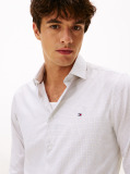 Pink Solid Print Slim Shirt  Men