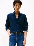 Blue Regular Fit Flag Embroidery Oxford Shirt  Men