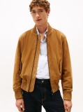 Καφέ Smart Casual Σουέτ Bomber Τζάκετ  Άνδρες