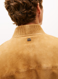 Καφέ Smart Casual Σουέτ Bomber Τζάκετ  Άνδρες