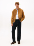 Καφέ Smart Casual Σουέτ Bomber Τζάκετ  Άνδρες