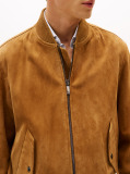 Καφέ Smart Casual Σουέτ Bomber Τζάκετ  Άνδρες